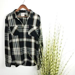 Levi's Strauss & Co Plaid cotton Flannel black